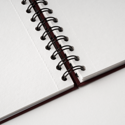 Блокнот для акварели А5 на спирали горизонтальный Watercolor by SM-LT Art 200г/м2 32 л белая бумага, Бордо ROSA Studio