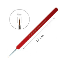 Пензель Колонок круглий, Nail art 3009L, № 4/0, коротка ручка KOLOS