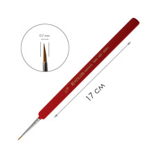 Пензель Колонок круглий, Nail art 3009L, № 3/0, коротка ручка KOLOS