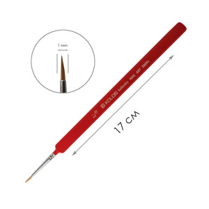 Кисть Колонок круглый, Nail art 3009L, № 2/0, короткая ручка KOLOS