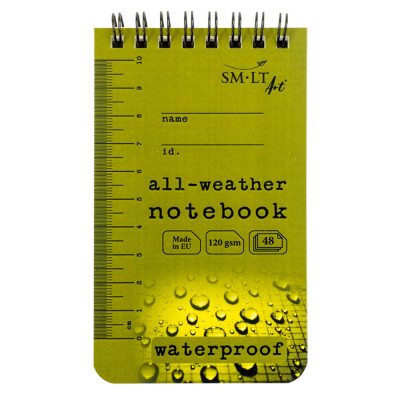 Тактический блокнот, водостойкий, 125х75 мм, 120 г/м2, 48 л., All weather notebook SMILTAINIS