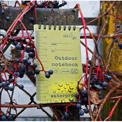 Тактический блокнот, водостойкий, 125х75 мм, 120 г/м2, 48 л., All weather notebook SMILTAINIS