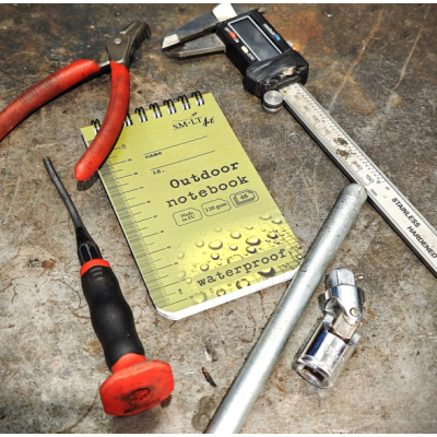 Тактический блокнот, водостойкий, 125х75 мм, 120 г/м2, 48 л., All weather notebook SMILTAINIS