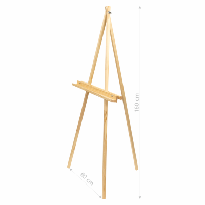 Мольберт - тренога, сосна, 60х75х160 см, мак, высота полотна 150 см, в упаковке, ROSA Studio