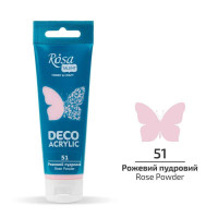 Акрил для декора, Розовая пудра, матовый, 75 мл, ROSA TALENT