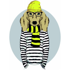 Набір-стандарт, картина за номерами, „Stylish Dog“, 35х45см, ROSA START