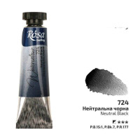 Краска акварельная, Нейтрально-черная, туба, 10 мл, ROSA Gallery
