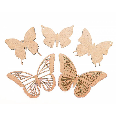 Набір основ для розпису та декорування „Метелики“, 5шт, ДВП, ROSA TALENT