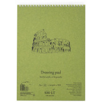Альбом для акрилу та олії на спіралі AUTHENTIC (DRAWING) А4, 290 г/м2, 20л, білий папір, SMILTAINIS