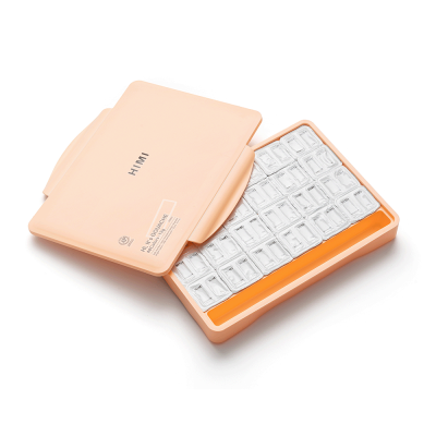 Набор гуашевых красок HIMI Twin Cup 48x12 мл, 3 кисти, персиковый пластиковый пенал Набор гуашевых красок HIMI Twin Cup 48x12 мл, 3 кисти, персиковый пластиковый пенал