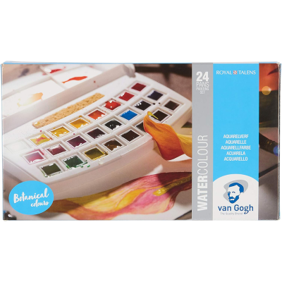 Набір акварельних фарб, VAN GOGH Botanical Colours, 24 кювети, пластик, Royal Talens