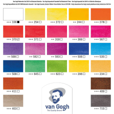 Набор акварельных красок VAN GOGH Botanical Colours 24кюветы, Royal Talens