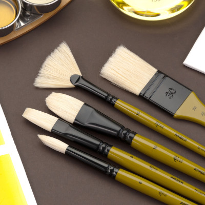 Пензель Щетина віялова, AMBER 2306FN, №0, д.р. ROSA