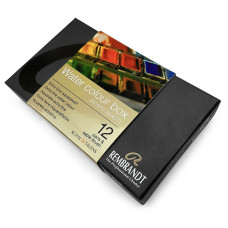 Набор акварельных красок Rembrandt 12цв в кюветах + кисточка, Royal Talens