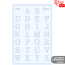Трафарет універсальний багаторазовий, №U01, серія „Алфавіти , 13х20, прозорий, 0,5 мм, ROSA TALENT (3621001)