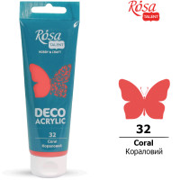 Акрил для декору, Кораловий, матовий, 75 мл, ROSA TALENT (322232)