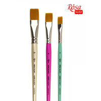 Пензель Синтетика плоска ДЛЯ ДЕКОРУ, HOBBY CRAFT, 6, коротка ручка ROSA TALENT