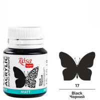 Акрилова фарба матова 20 мл Чорний №17