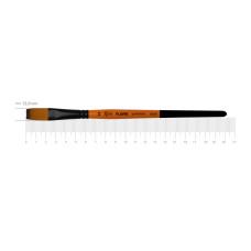 Кисть Синтетика плоская, FLAME 1368F, №12, кор ручка ROSA 1368F12