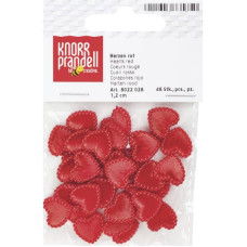 Набор пластиковых сердец, Красный, 1,2 см, 48 шт, Knorr Prandell
