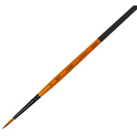 Пензель Синтетика кругла, FLAME 1368R, №3, коротка ручка ROSA 1368R03 