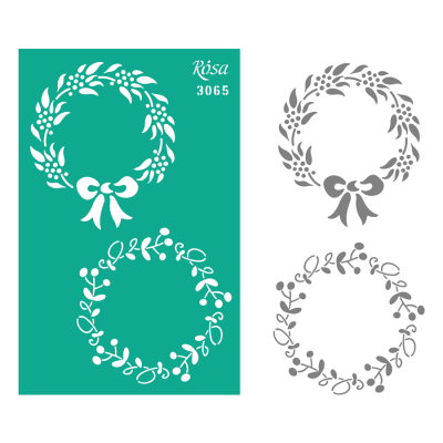 Трафарет многоразовый, №3065, Элементы и надписи 13х20см, серия Новый год, ROSA Talent