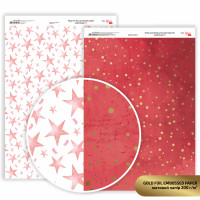 Папір двосторонній дизайнерський матовий „Gold Drops 2, з тисненням, 21х29,7 см, 200 гм2, ROSA TALENT (5311189)