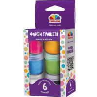 Набір гуашевих фарб "Творчість", 6 кол., перлам., 10 мл, ГАММА