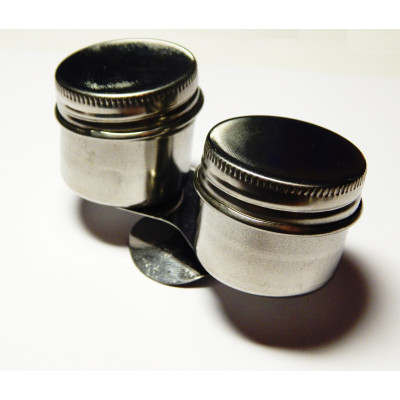 Олійниця подвійна, металева з кришкою (d:4х9см), D.K.ART CRAFT