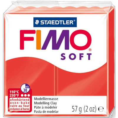 Пластика мягкая Fimo Soft Индийская красная, 57 г.