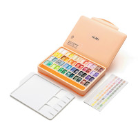 Набір гуашевих фарб HIMI Twin Cup 48x12 мл, персиковий пластиковий пенал