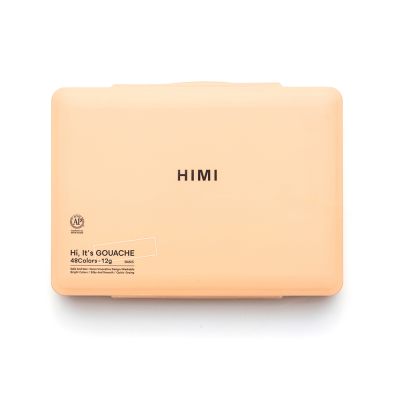 Набор гуашевых красок HIMI Twin Cup 48x12 мл, персиковый пластиковый пенал