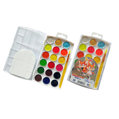 Набор акварельных красок с кистью 18 шт, Rudix Набор акварельных красок с кистью 18 шт, Rudix