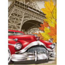 Холст на картоне с контуром, Города, „Париж 5“, 30х40, хлопок, акрил, ROSA START (GPA284218)
