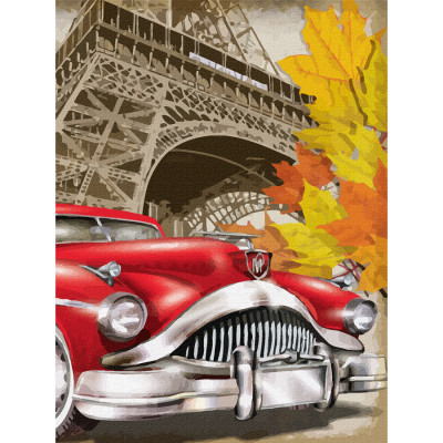 Холст на картоне с контуром, Города, „Париж 5“, 30х40, хлопок, акрил, ROSA START (GPA284218)
