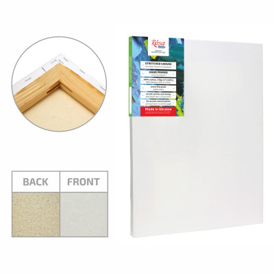 Полотно на підрамнику бавовна 13x18 см, дрібне зерно, акриловий ґрунт, модуль №0 ROSA Studio