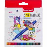 Набор лайнеров FINELINER Mini, 12 цв Bruynzeel (60241512)