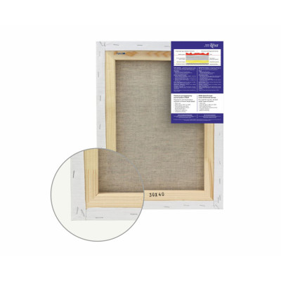 Холст на подрамнике лен 50x60 см, мелкое зерно, 230 г/м?, акриловый грунт, ROSA