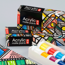 Набор акриловых красок Geometric матовый 12x10мл Arteo