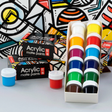 Набор акриловых красок Geometric матовый 12x10мл Arteo