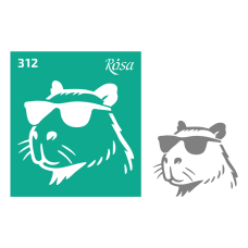 Трафарет многоразовый самоклеющийся №312 9x10см серия Животные ROSA TALENT