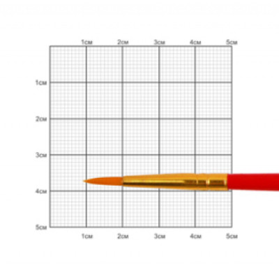 Пензель Синтетика кругла, № 2, коротка ручка ROSA START