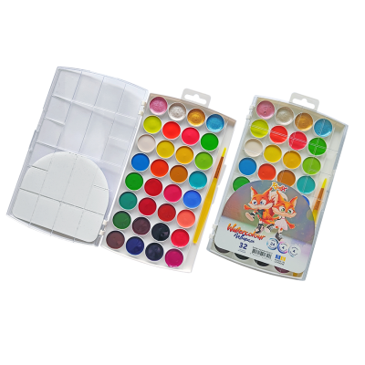 Набор акварельных красок с кистью 32 шт, Rudix Набор акварельных красок с кистью 32 шт, Rudix