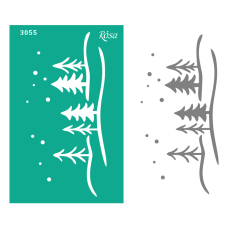 Трафарет многоразовый, №3055, Элементы и надписи 13х20см, серия Новый год, ROSA Talent