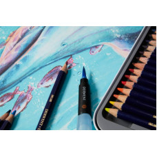 Набор чернильных карандашей Inktense, 12 цв, В металл, коробке, Derwent