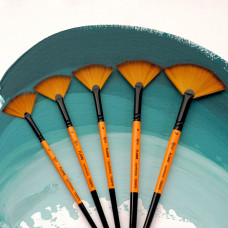 Кисть Синтетика веерная, FLAME 1368FN, №2, кор ручка ROSA 1368FN02