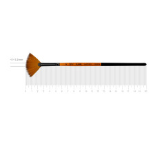 Кисть Синтетика веерная, FLAME 1368FN, №2, кор ручка ROSA 1368FN02