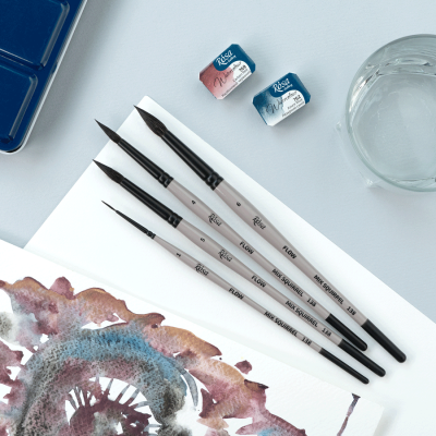 Пензель Мікс білка кругла, FLOW 138, № 2, к.р. ROSA