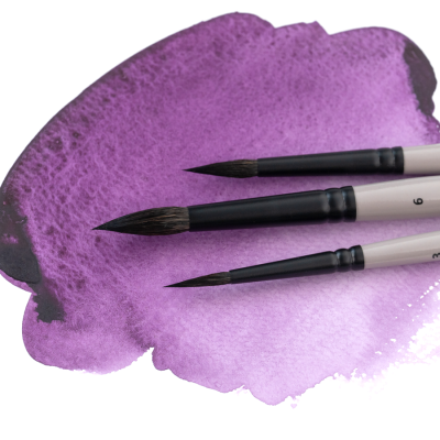 Пензель Мікс білка кругла, FLOW 138, № 2, к.р. ROSA