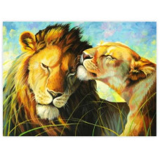 Полотно на картоні з контуром, Тварини №3, 30*40, бавовна, акрил, ROSA START